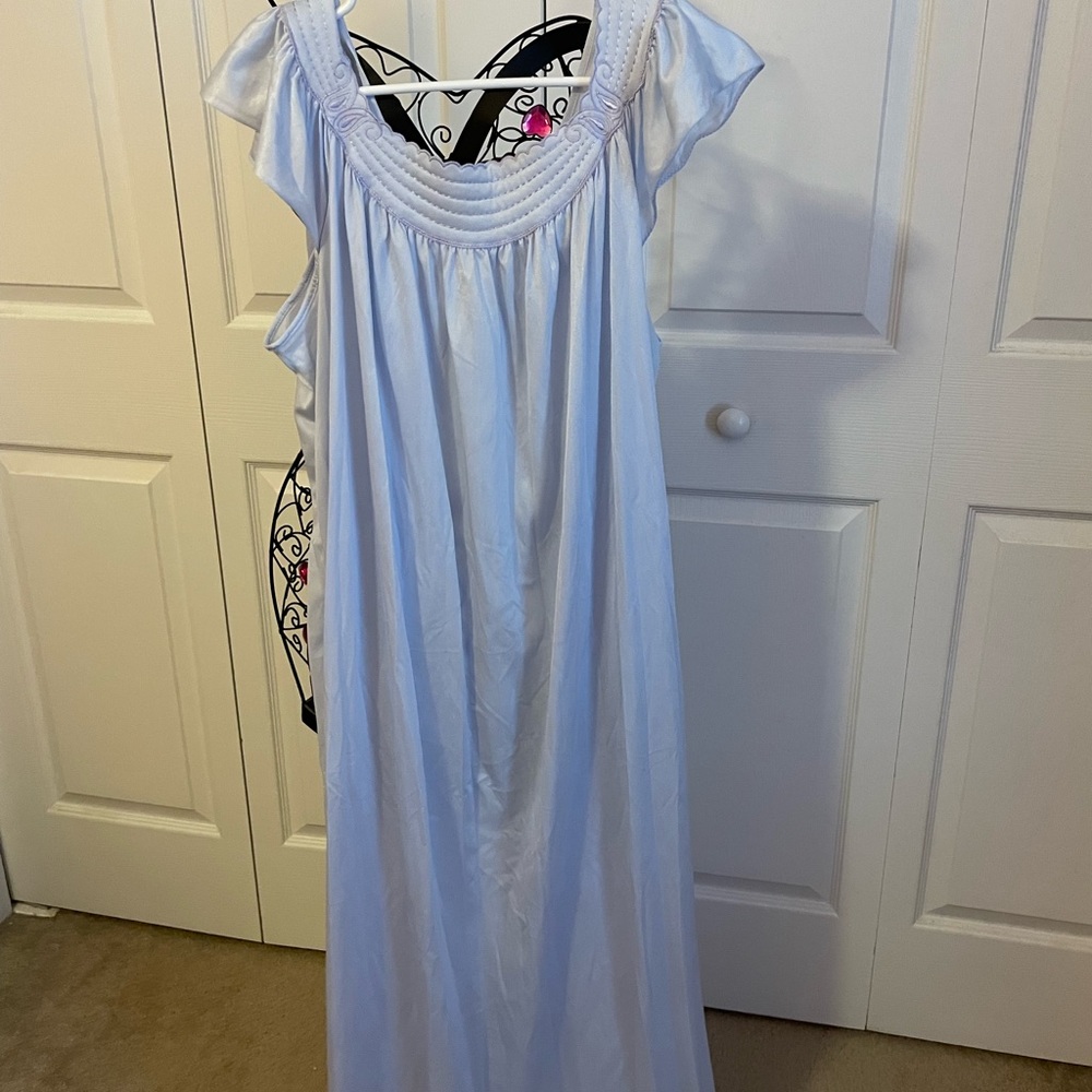 Vintage Long Blue Nightgown Size 1X/2X